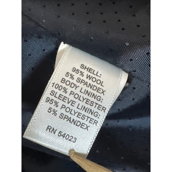 Banana Republic Fitted Wool One Button Navy Blue Blazer Womens 4P Suit Jacket - Picture 7 of 9